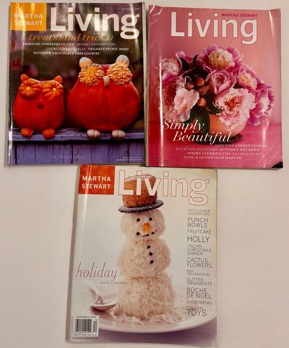 Lot of 3 Vtg 2000/2003/2005 Martha Stewart Living Magazines Holiday/Fall/Spring
